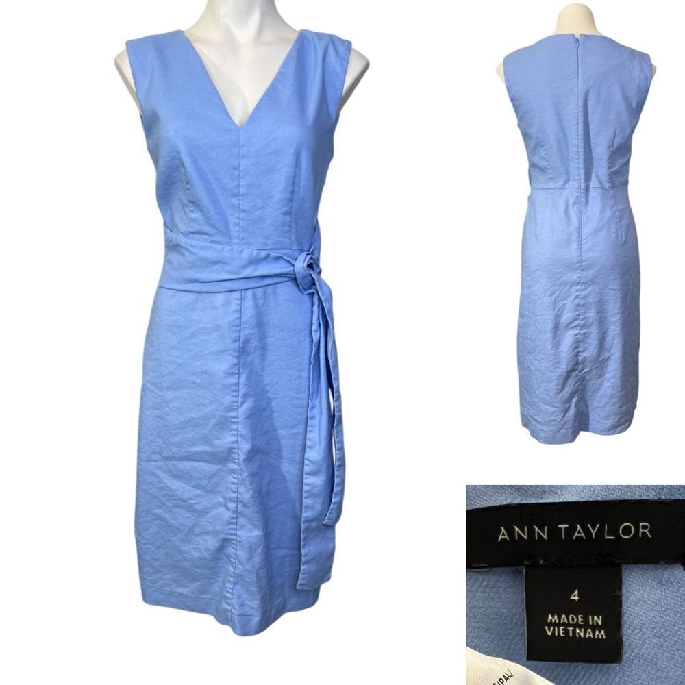 Ann Taylor Blue Midi Dress